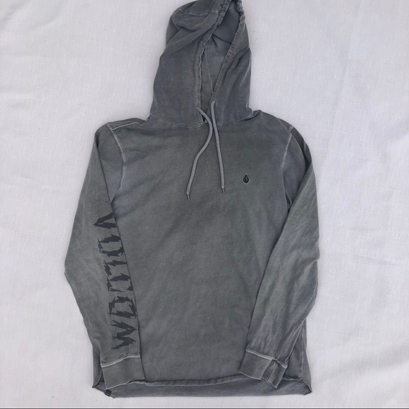 VOLCOM HOODIE SWEATSHIRT GRAY SIZE M - Picture 5 of 13